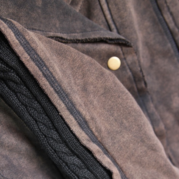 ONE LEFT (S) Terry Mix Sweater Jacket - Picture 7 of 8